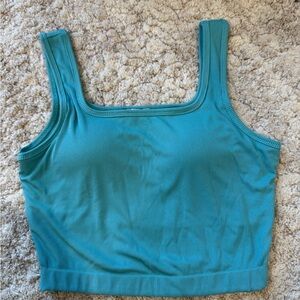 Simply Stated Ribbed Brami Crop Top (teal)